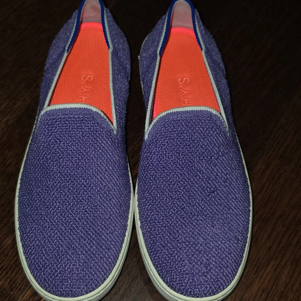 Rothys Amethyst Purple Terry Slip On Sneakers Shoes Cute Comfy Womens size 6 - Picture 3 of 13